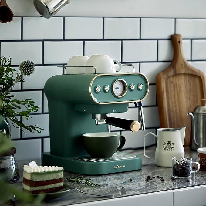 compact high-pressure coffee machine with steam frother - Image 8