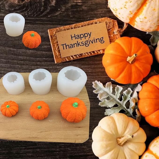 3 Pcs Halloween Silicone Molds,Bat Pumpkin Maple Leaves Fall Chocolate Molds,Funny 3D Autumn Chocolate Candy Mold for Halloween Thanksgiving Cake Pudding Jelly Making