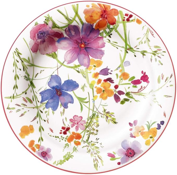 Villeroy & Boch - Mariefleur Basic Breakfast Plates, Set of 6, 21 cm, Premium Porcelain, White/Multi-Coloured, 10-4100-2640-6 - Image 5