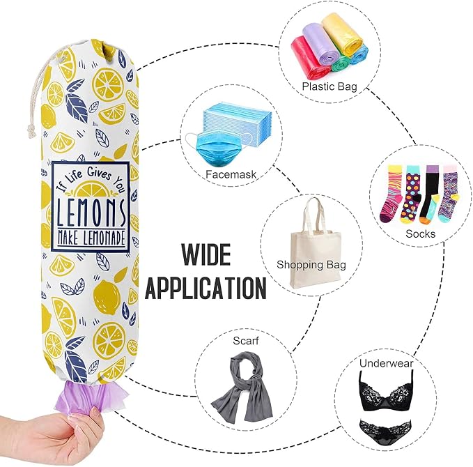 If Life Gives You Lemons Make Lemonade, Kitchen Grocery Bags Holder Container Organizer, Plastic Bag Holders Storage for Garbage Shopping Trash Sack, Gift for Women Mother Grandmother Friend - Image 6
