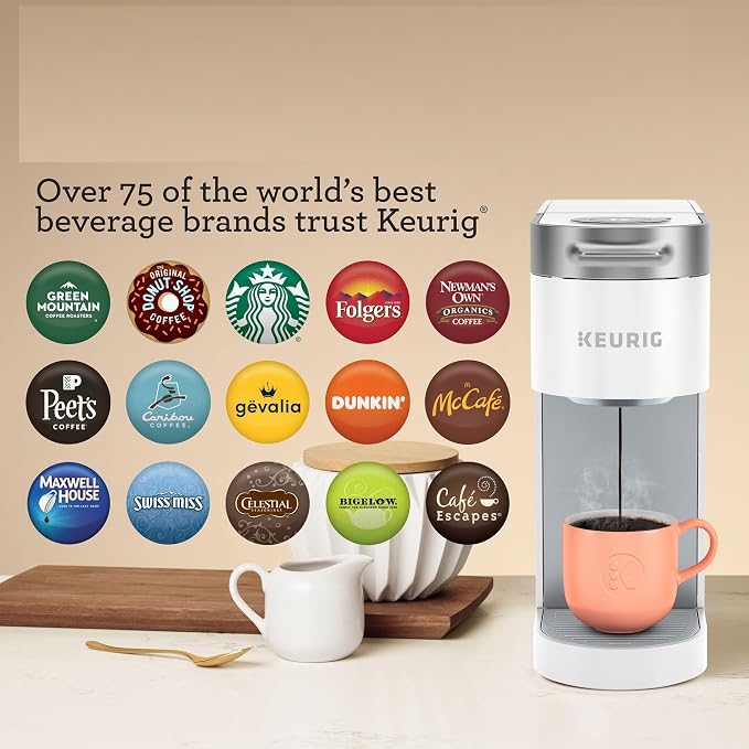 Keurig K-Slim Single Serve K-Cup Pod Coffee Maker, Multistream Technology, 3 Brew Sizes, Slim and Sleek Design, 46oz Removable Reservoir, White | Multistream Technology, 3 Brew Sizes, Sleek Design, Removable Reservoir - Image 10