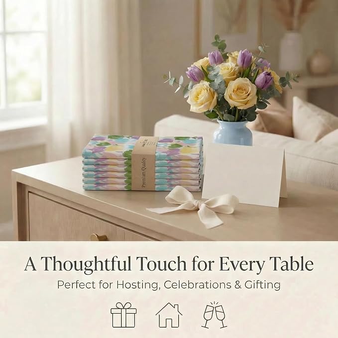 Urban Villa Cloth Napkins Cotton 20x20 (Set of 12) Tulip - Image 9