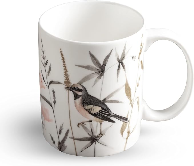 Maison d' Hermine Coffee Mug with Handles Tea Cups (15 Ounce, Pack of 1) | Fine Bone China Coffee Mugs for Hot Beverages Cappuccino Latte Home Spring Summer -Meadow Florals - Brown - Perfect Pasture - Image 9