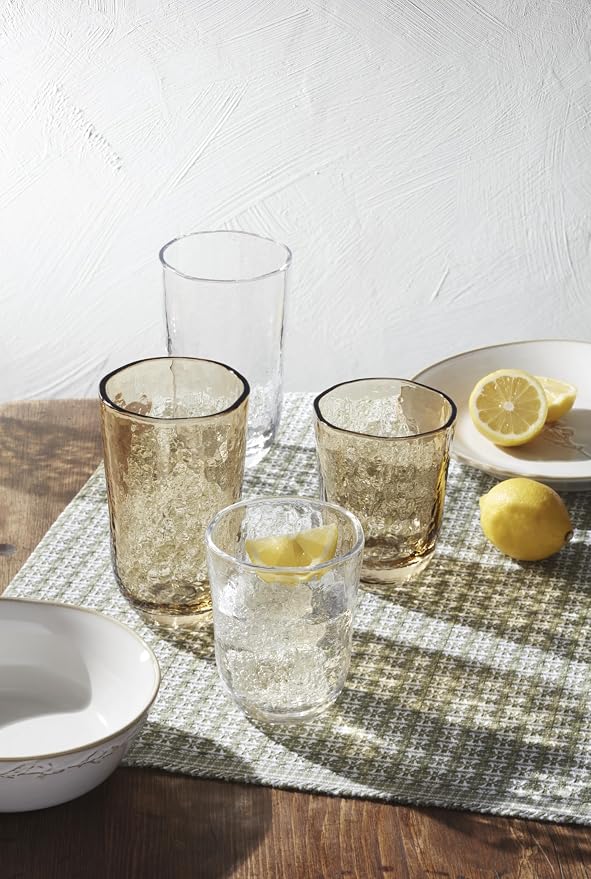 Lenox Homespun Clear Tall Highball Glasses, 20oz, Set of 4 | dishwasher safe | classic tall design | everyday drinkware for gatherings | 6 inch, 20oz, gift for women - Image 7