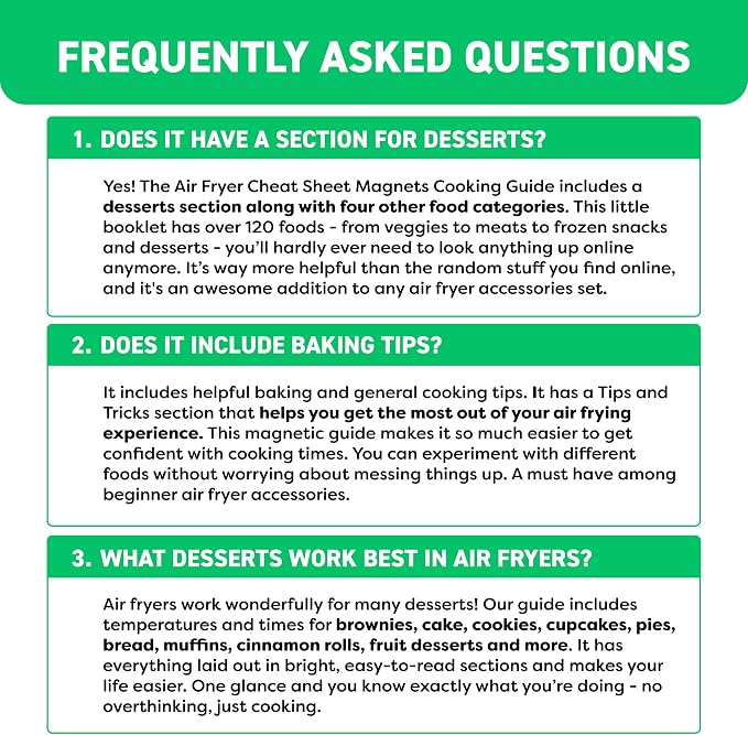 Air Fryer Cheat Sheet Magnets Booklet - Air Fryer Cookbook for Beginners - Air Fryer Liners - Air Fryers Kitchen Gifts Gadgets 2026 - Air Fryer Accessories Cook Books Kitchen+Gadgets Cooking Guide - Image 8