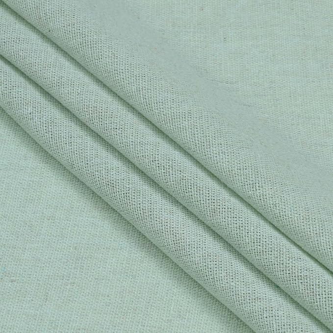 Likiyol Linen Valances for Windows Farmhouse Window Valances with Ruffle Rustic Country Light Filtering Kitchen Valance Curtains Rod Pocket Valance for Bathroom Cafe, Mint Green, 52" W X 18" L - Image 9