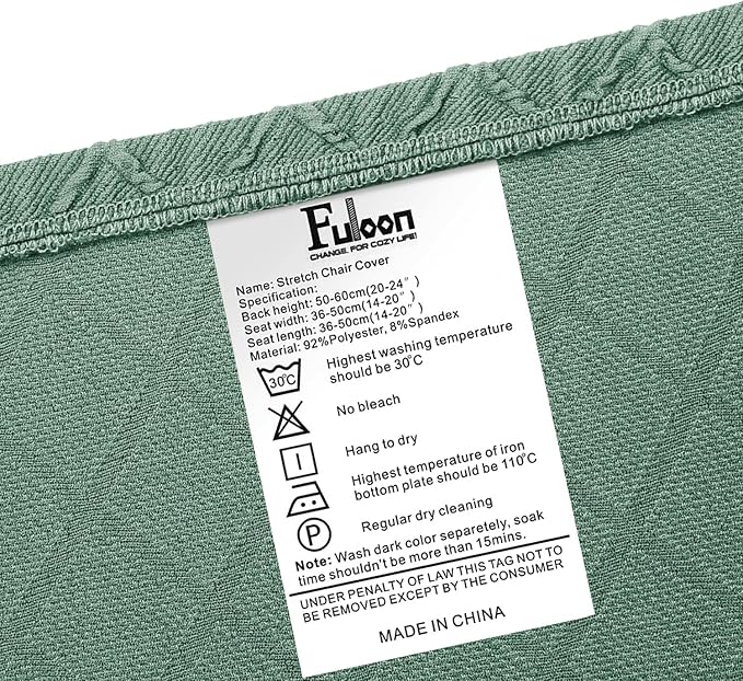 Fuloon 6 Pack Super Fit Stretch Removable Washable Short Dining Chair Protector Cover Seat Slipcover for Hotel, Dining Room, Ceremony, Banquet Wedding Party - Image 7