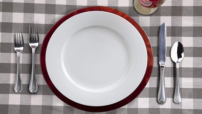 Urban Villa Tablecloth Cotton Tabletop 60x84 (6-8 Seats) Grey Checks - Image 8