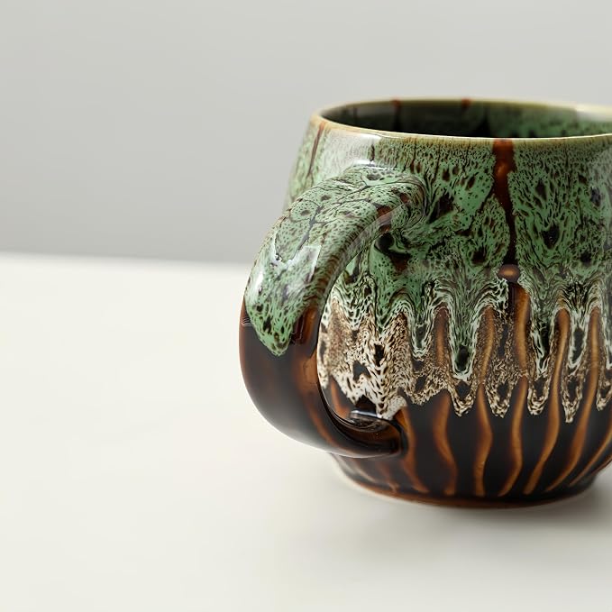 Large Ceramic Coffee Mug - 20oz Big Tea Cup, Green | Large Tea Mug, Microwave Safe, Dishwasher Safe - Image 8