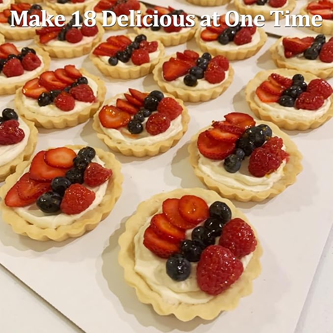 3Pack Mini Tart Pan Silicone, Mini Quiche Pans 3Inch,Non-stick Pie Pans, Egg Tart Mold for Pies, Quiches, Mousse Cakes, Dessert Baking