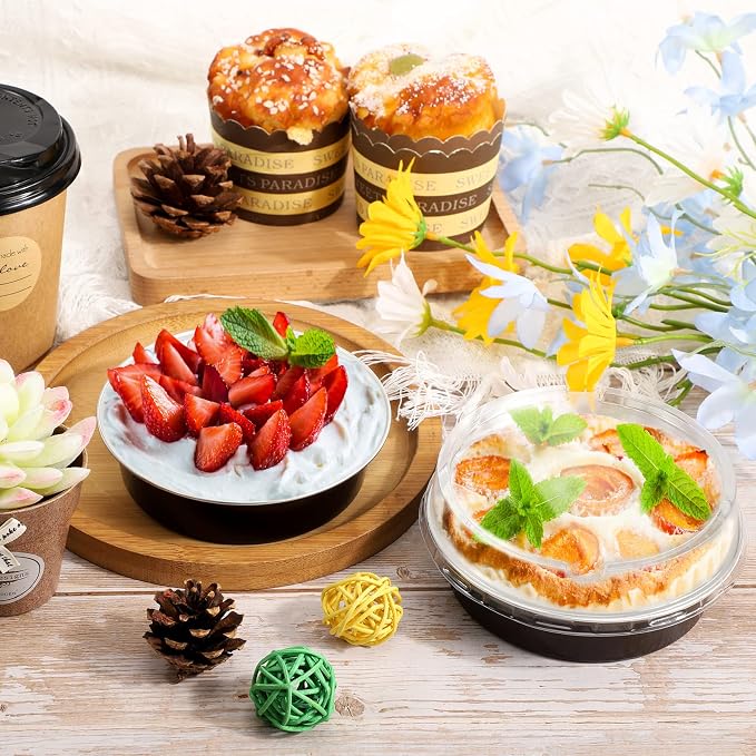 Beasea Mini Pie Pans 20 Pack Disposable Pie Tins Aluminum Pie Pan with Lids, 4 Inch Round Oven Baking Mini Cake Pan 8 Oz Foil Pan for Pie Tart Quiche - Image 6