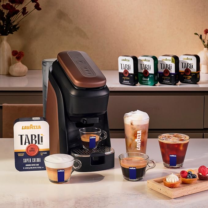 Lavazza Tabli Espresso Machine, works with 100% Coffee Tabs (Brown) | Single-serve espresso system. Tabli 100% Coffee Tabs compatibility. Easily brew an espresso, lungo, or double shot. - Image 14