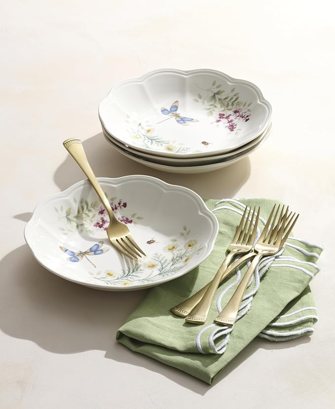 Lenox 897795 Butterfly Meadow Herbs Pasta Bowls, Set Of 4 - Image 3
