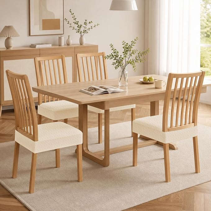 BIETYONE Waterproof Dining Chair Covers, Stretch Seat Protector, Washable | 4 Pack, Waterproof, Spill Resistant, Washable, Stretch Fit, Easy Clean Chair Protector - Image 8
