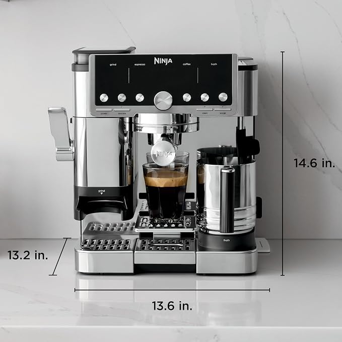 Ninja Luxe Café Pro Series, Espresso, Cold Brew, Hot Water, ES701 | Drip Coffee, Integrated Tamper, Built-in Grinder, Hands-Free Frother for Cappuccinos, Lattes, Americanos, Dairy or Non-Dairy - Image 13