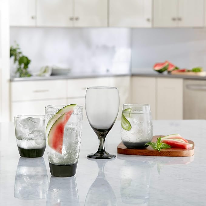 Libbey Classic Smoke Goblet Beverage Glasses, Set Of 6 Timeless Goblet Drinking Glasses - Dishwasher Safe Glass Goblets for Wines, Smoothies & More - Image 9