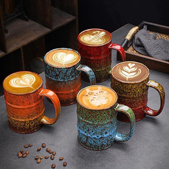 Coffee Mug,20 Oz Coffee Cups Ceramic Tea Cup Large Coffee Mug for Office and Home - Dishwasher and Microwave Safe Novelty Coffee Mug(2, Red and Green) - Image 7