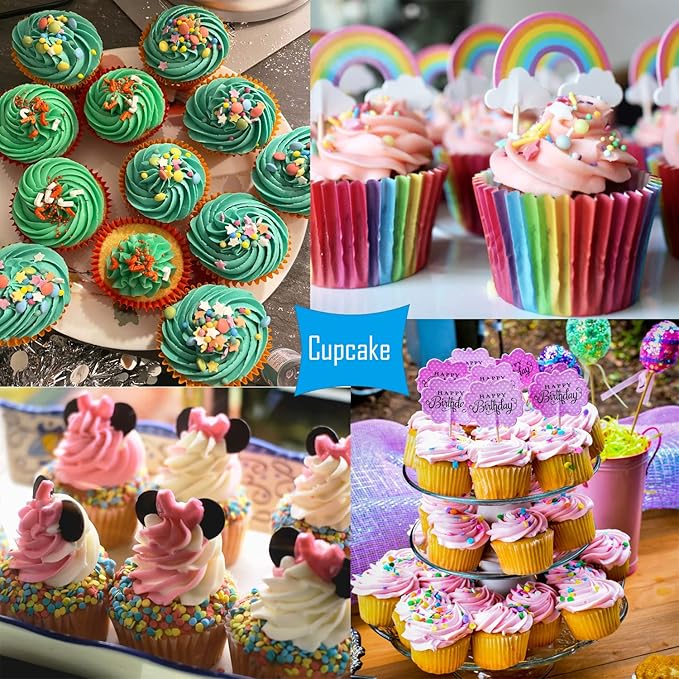 Piping Bags and Tips Set,11pcs Cake Decorating Kit with 2pcs Reusable Icing Pastry Bag, 6 Different Icing Bags Tips, 1 Piping Bag Coupler and 2 Frosting Bags Ties