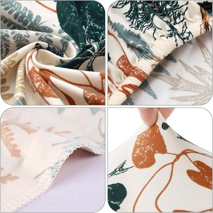Fuloon Dining Chair Slipcover, Stretch Parson Chair Protector for Home | Printed Cluster Leaves, Set of 6, Super Fit, Washable, Suits for Hotel, Dining Room, Ceremony, Banquet Party - Image 7