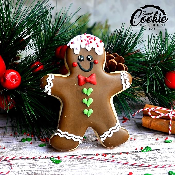 Gingerbread Man Cookie Cutter Set (Gingerbread Man 3 Piece), Premium Food-Grade Stainless Steel, Dishwasher Safe