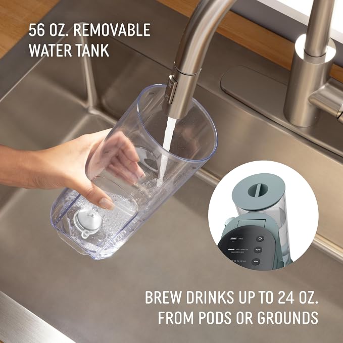 Ninja Pods & Grounds Coffee Maker, K-Cup Compatible, Sage Green, PB051SG | Built-In Milk Frother, 6-oz. Cup to 24-oz. Travel Mug Sizes, Iced Coffee Maker, 1550 watts - Image 9
