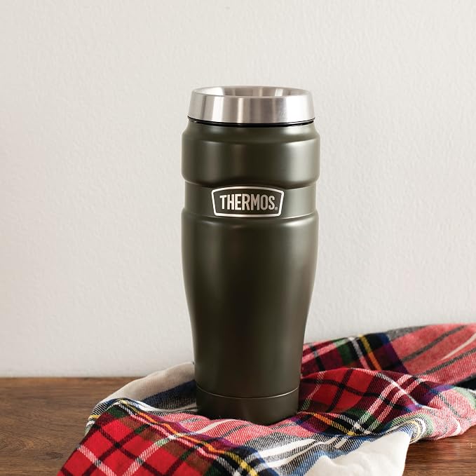 THERMOS Stainless King Vacuum-Insulated Travel Tumbler, 16 Ounce, Army Green (Pack of 4) - Image 7