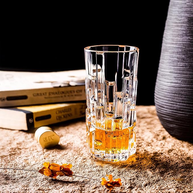 Highball Glasses Set of 6, Water Glasses, Collins Tall Beverage Cups Glassware for Drinks, Water, Beer, Soda, Cocktail 10 OZ - Image 8