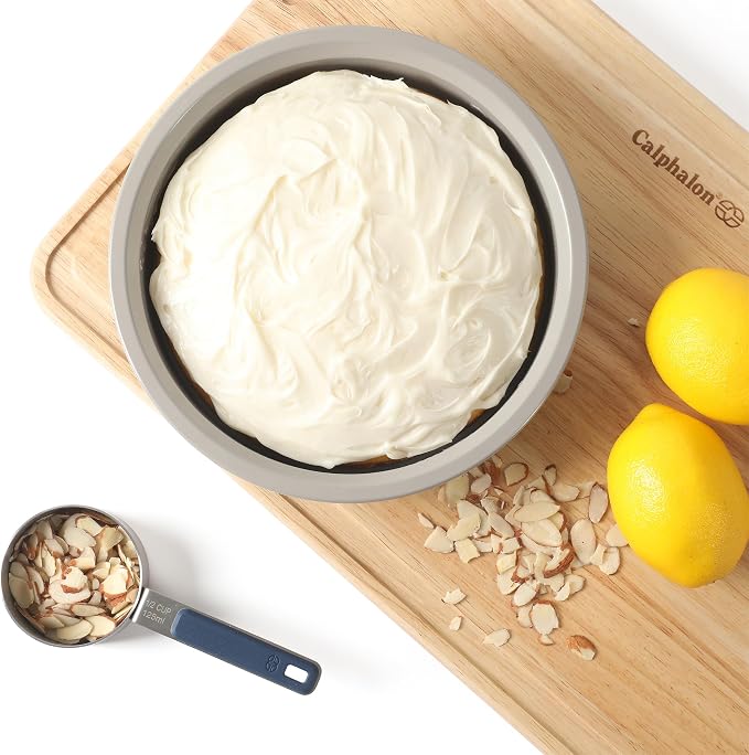 Calphalon Legacy 8 Inch Round Cake Pan, PFA Free Nonstick Bread Pan Bakeware, Heavy Gauge Steel Baking Dish for Even Heating, Oven Safe Round Baking Pan for Cakes, Brownies, Bread - Image 8