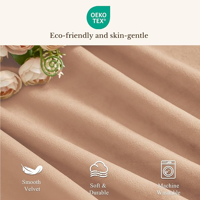 Blush Beige Velvet Window Valance 52x18 Inch 1 Panel | Soft Wavy Scalloped Window Treatment for Kitchen Small Windows, Elegant Half Window Drape for Bathroom, Cabinet - Image 8