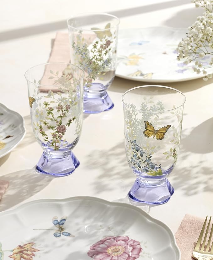 Lenox 897831 Butterfly Meadow Herbs Tall Tumblers, Set Of 4 - Image 4