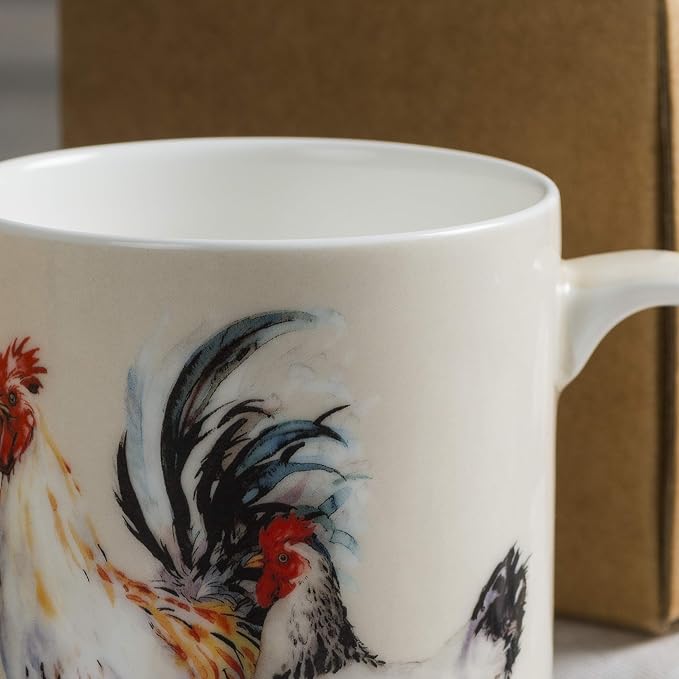 Maison d' Hermine Coffee Mug with Handles Tea Cups (12 Ounce, Pack of 1) | Fine Bone China Coffee Mugs for Hot Beverages Cappuccino Latte Home Restaurant Hotel Spring Summer -Campagne - Basse Cour - Image 9