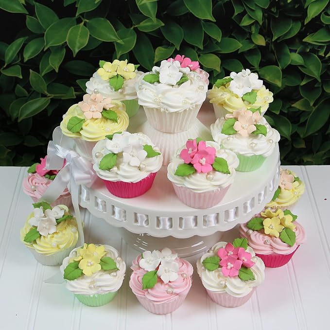 Global Sugar Art 24-Count Mini Pink Edible Flowers Cake Decorations | Small pink sugar flowers for cake decorating, mini edible flowers cake decorations, edible flower decorations, sugar leaves - Image 9