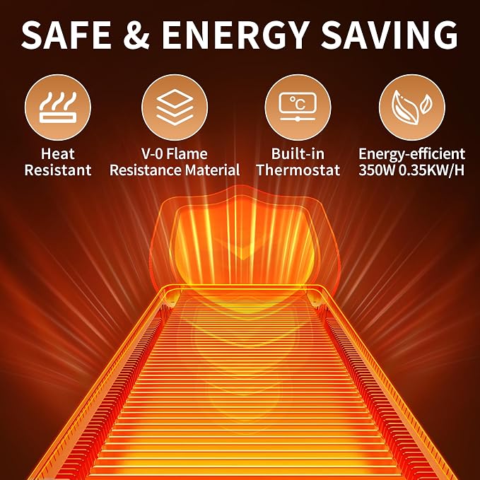 Warming Trays for Buffets Party, 47"x12", Tempered Glass Food Warmer, White | Keep Food Warm,Electric Warming Mat For food for Gathering, Button Temperature Control,Full Surface Warm,Build-in Thermostat - Image 8