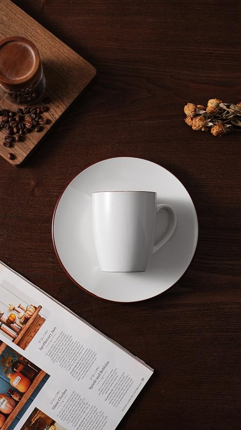 famiware Venus Coffee Mugs for 4, 13 oz Mug Set, Dringking Cup with Handle for Coffee, Tea, Cocoa, Milk, White - Image 8