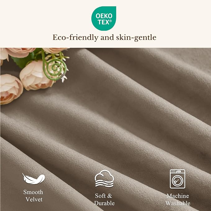 Camel Beige Scalloped Valance Curtains 52x18 Inch 1 Panel | Premium Velvet Wavy Short Curtains for Kitchen Windows, Neutral Home Decor Window Treatment for Farmhouse - Image 8