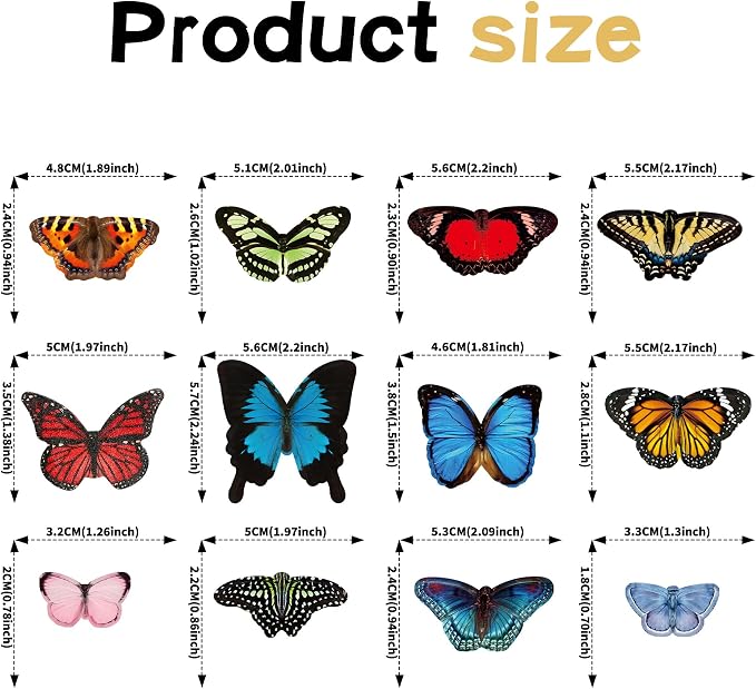 60Pcs Edible Butterfly Cake Topper Cupcake Wafer Paper Wedding Themed Party Kids Wedding Girl Women Party Birthday Cake Decoration Supplies - Image 6