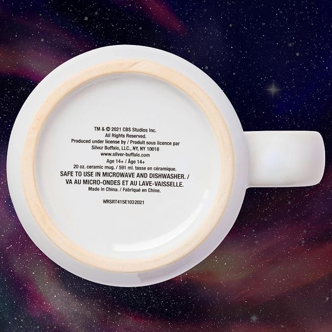 Silver Buffalo Star Trek Enterprise Property, Ceramic Camper Mug, 20oz | NCC-1701, The USS, 0.59 Liters - Image 7