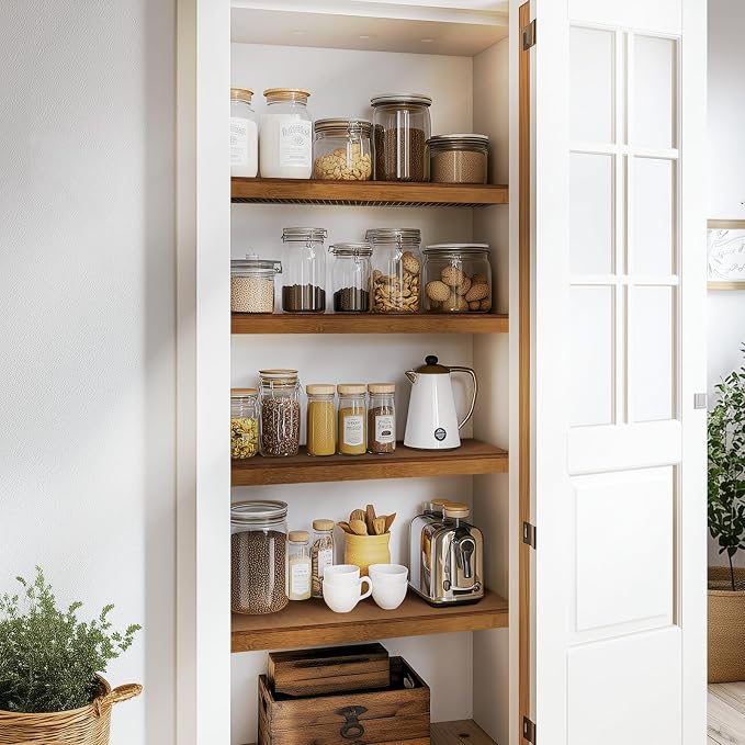 Gashell Wire Shelf Covers, Bamboo Wire Rack Covers for Pantry, Closet (5pcs, 25" W x 12" D) - Image 8