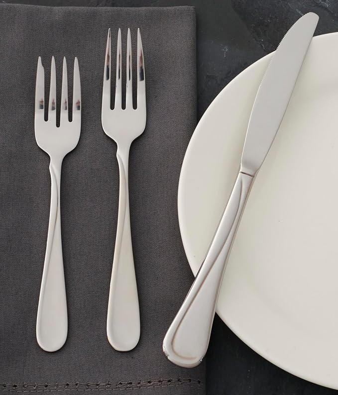 Oneida Flight Dinner Forks Silverware Set for 6, Flatware | Mirror finish, dishwasher safe | cutlery set for kitchen and dining, utensil set, heavy duty, kitchen essentials - Image 9