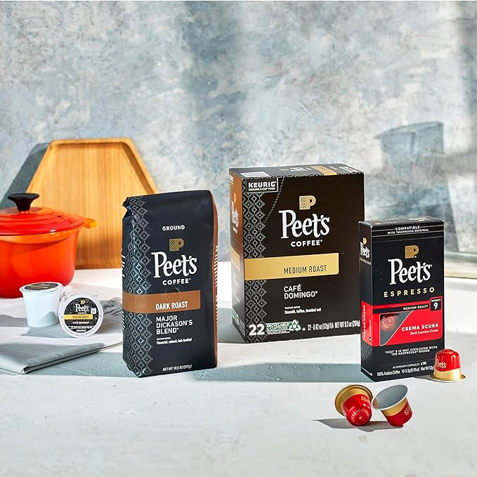 Peet's Coffee, USDA Organic Dark Roast Keurig K-Cup Pods - Alma de la Tierra 10 Count (1 Box of 10 Pods)