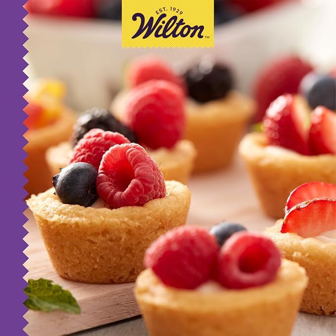 Wilton Gold Non-Stick Muffin Pan, Made Without PFAS, 24-Cup | Non-Stick Steel with Scratch-Resistant Coating, Resists Warping, Extended Handles, Dishwasher Safe, Perfect for Cupcakes - Image 7