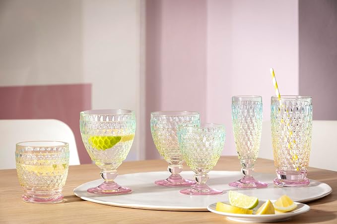 Villeroy & Boch Boston Pearl Long Drink Glass, Set of 4, 13.5 oz, Crystal Glass for Cocktails, Made in Germany, Dishwasher-Safe | Crystal glass long drink glasses made in Germany, pearlescent finish, dishwasher safe, set of 4, mixes cocktails in style - Image 4