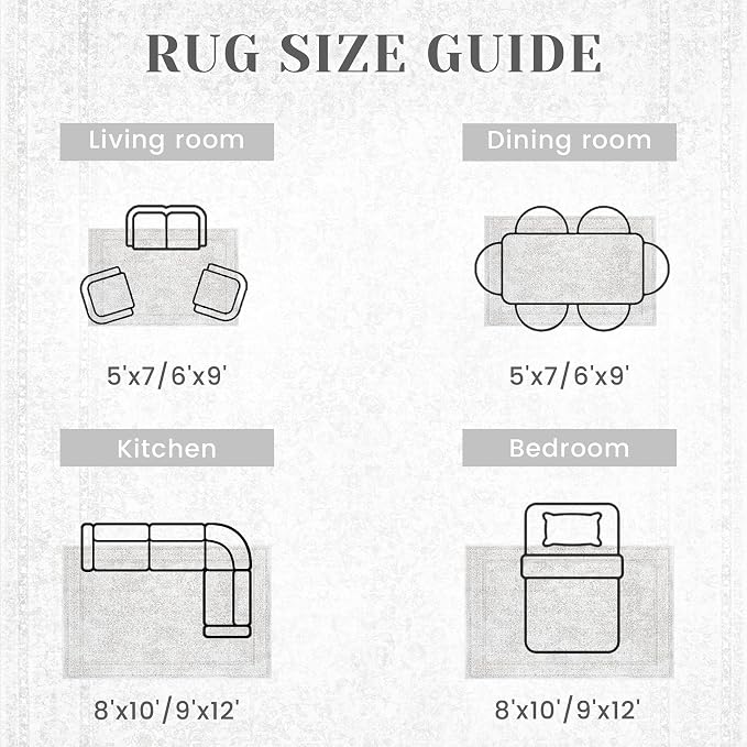 2x8 Hallway Runner Rug: Washable Vintage Floral Entryway Rugs Low Pile Non-Slip Boho Carpet for Kitchen, Bedroom, Bathroom, Dining Room (FloralGrey, 2'x8') - Image 8