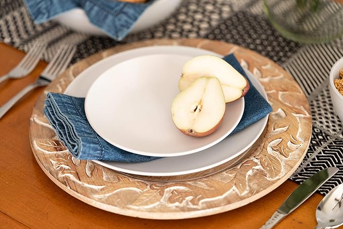 10 Strawberry Street Wazee Matte 10.5" Coupe Dinner Plate, Set of 6, White - Image 6
