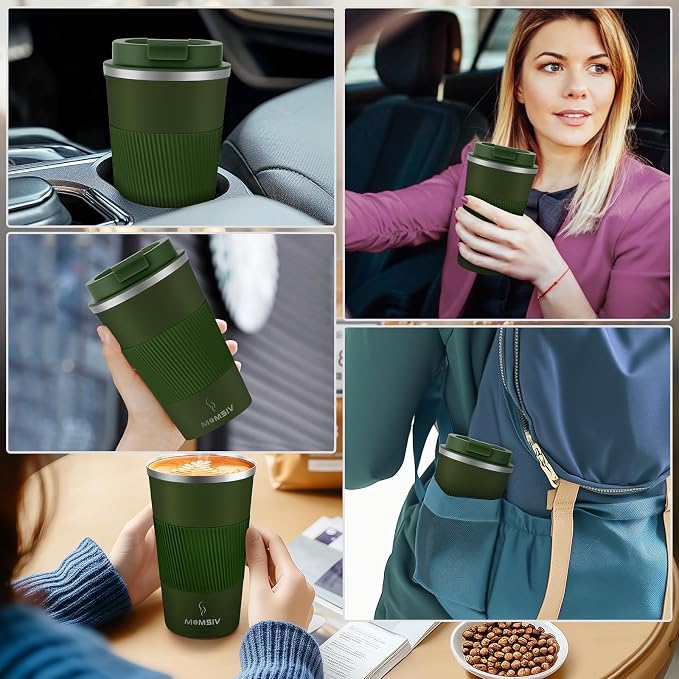MOMSIV 17oz Travel Coffee Mug, Insulated Coffee Cup with Leakproof Lid | 6-Hour Heat Retention, 360°Leak proof, Vacuum Stainless Steel Double Walled, BPA-free, Reusable And To Go Coffee Mug - Image 7