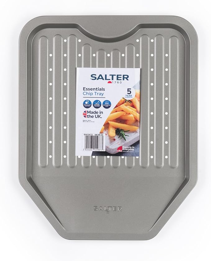 Salter Essentials Chip Tray, Perforated Nonstick Baking Tray | Carbon Steel Construction, PFOA-Free Coating, Dishwasher Safe, Even Heat Distribution, Made In The UK - Image 6