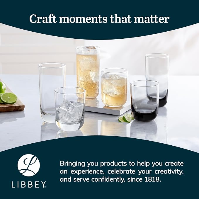 Libbey Polaris Tumbler Glasses, Axis, 17.75-ounce, Set of 8 - Image 6