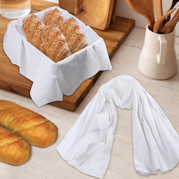 Urban Villa Kitchen Towels Cotton Dish Towels 27”x27” (Set of 4) White - Image 6