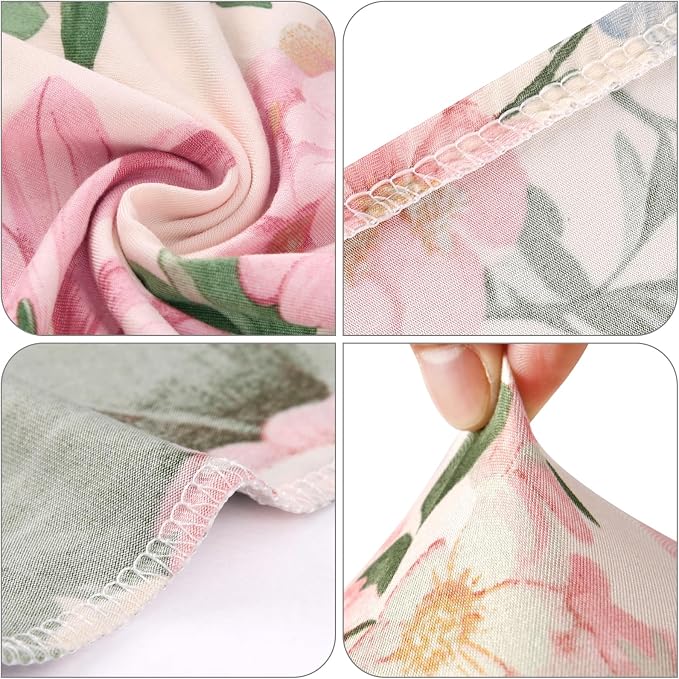 Fuloon Chair Covers for Dining Room 6 Pack, Printed Stretch Dining Slipcovers, Washable Kitchen Slip Covers for Parson Chair, Flowers Blossoms Printed, Set of 6 - Image 7