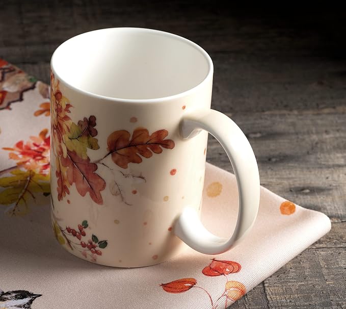 Maison d' Hermine Coffee Mug with Handles Tea Cups (12 Ounce, Pack of 1) | Fine Bone China Coffee Mugs for Hot Beverages Cappuccino Latte Home Restaurant Spring Summer -Kelim - Prairie - Autumn Joy - Image 9